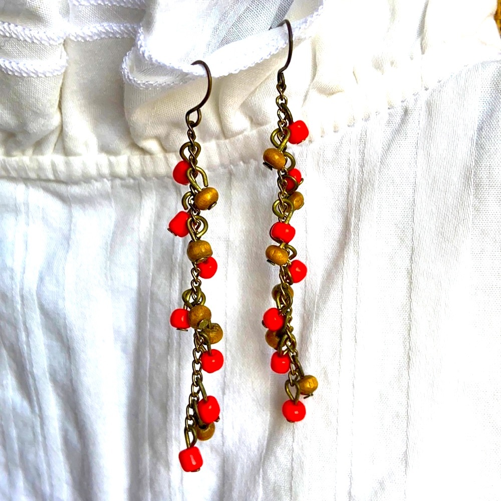 Antique Copper Dangle Earrings